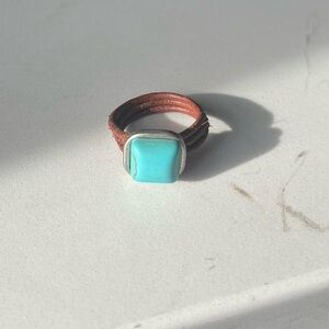 Turquoise and Brown Ring
